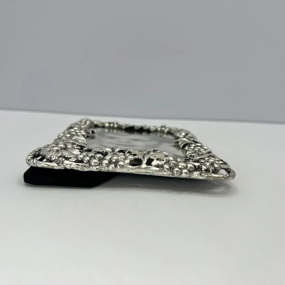 Arthur Court Grapevine Photo Frame 3.5x5 Sand Cast Aluminum Leaves 90s Vintage
